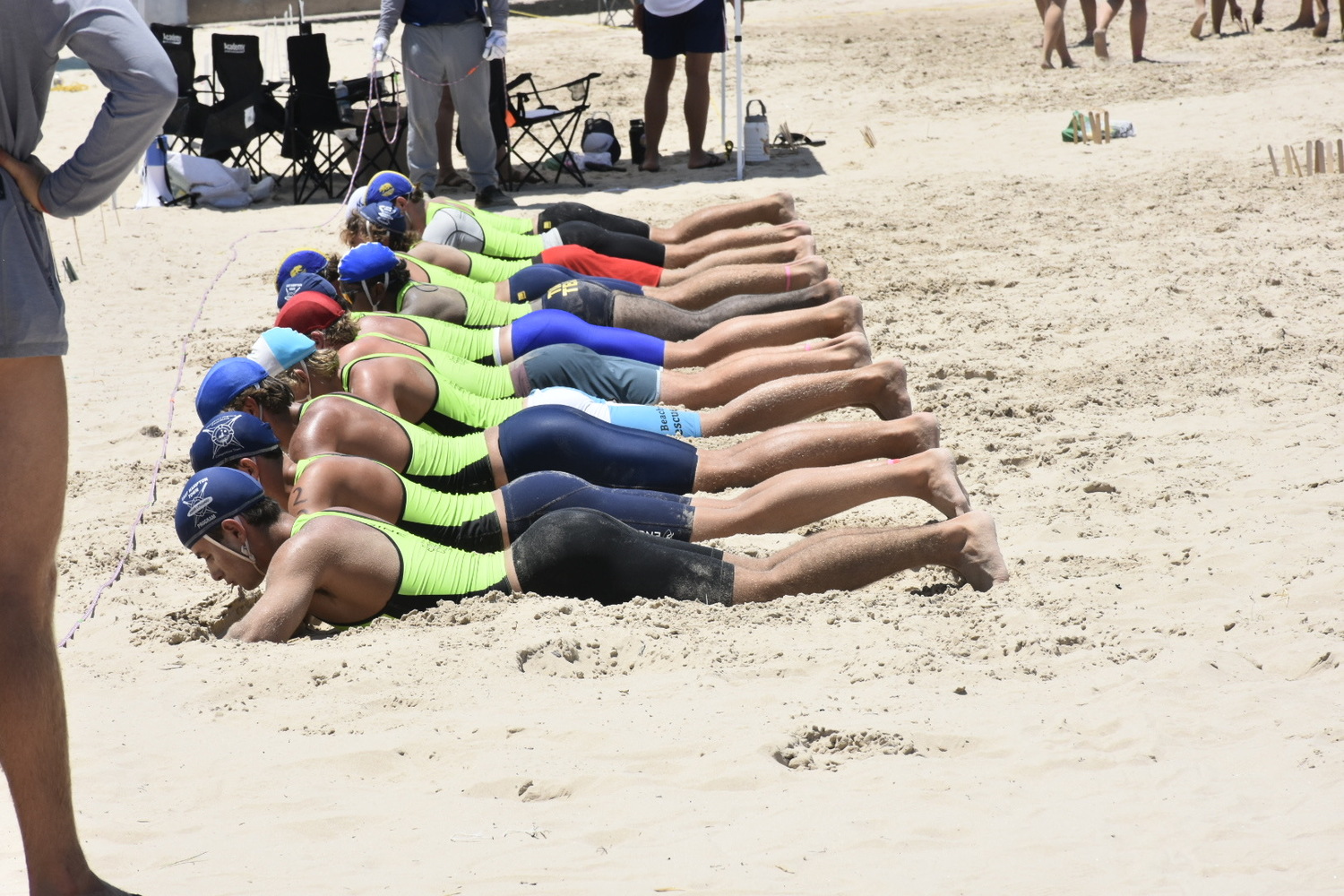 A large group of lifeguards and junior lifeguards from East Hampton and Southampton Town beaches competed under the Hampton Lifeguard Association banner at the USLA Nationals at South Padre Island, Texas, last week. MELISSA KNIGHT