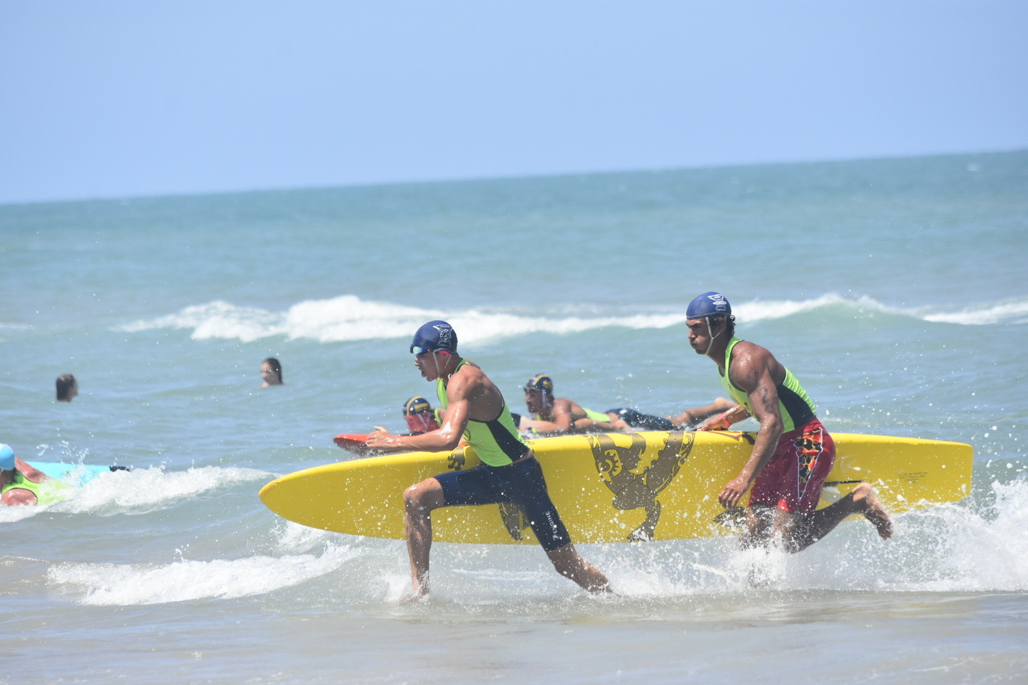 A large group of lifeguards and junior lifeguards from East Hampton and Southampton Town beaches competed under the Hampton Lifeguard Association banner at the USLA Nationals at South Padre Island, Texas, last week. MELISSA KNIGHT