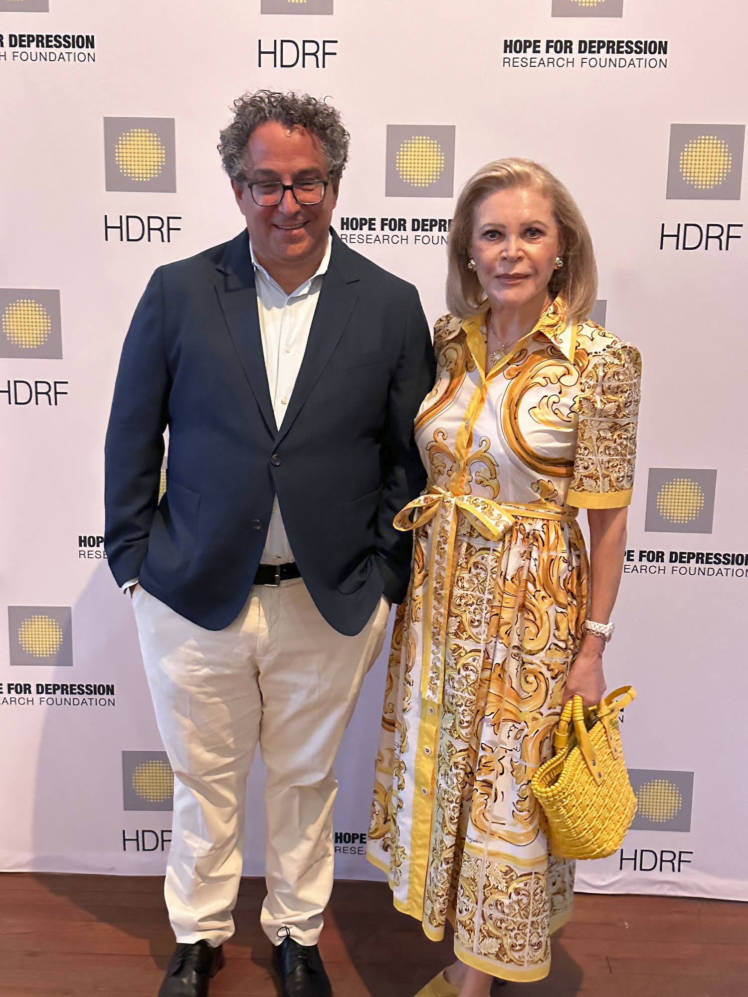 Dr. Peter Freed and Audrey Gruss at the Talk/Luncheon for Hope for Depression.  GREGORY D'ELIA