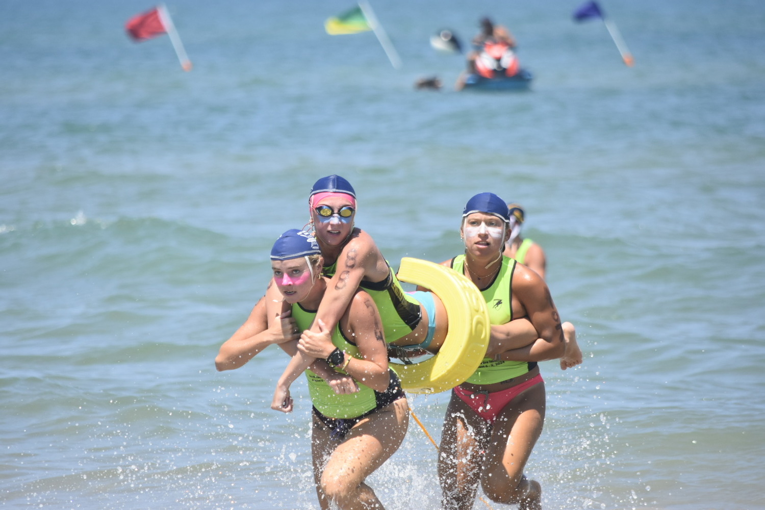 A large group of lifeguards and junior lifeguards from East Hampton and Southampton Town beaches competed under the Hampton Lifeguard Association banner at the USLA Nationals at South Padre Island, Texas, last week. MELISSA KNIGHT