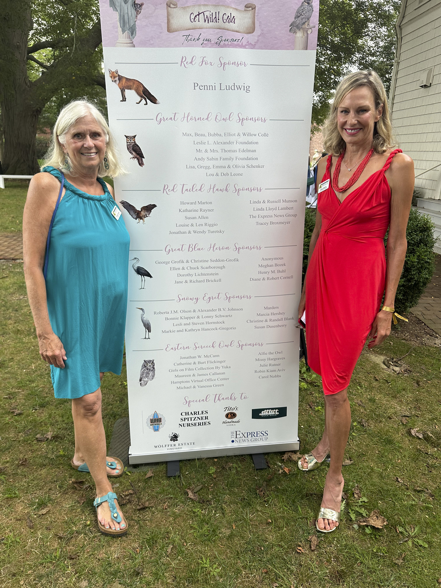 Executive Director Kathleen Mulcahy and Board President Missy Hargraves at Evelyn Alexander Wildlife Rescue 