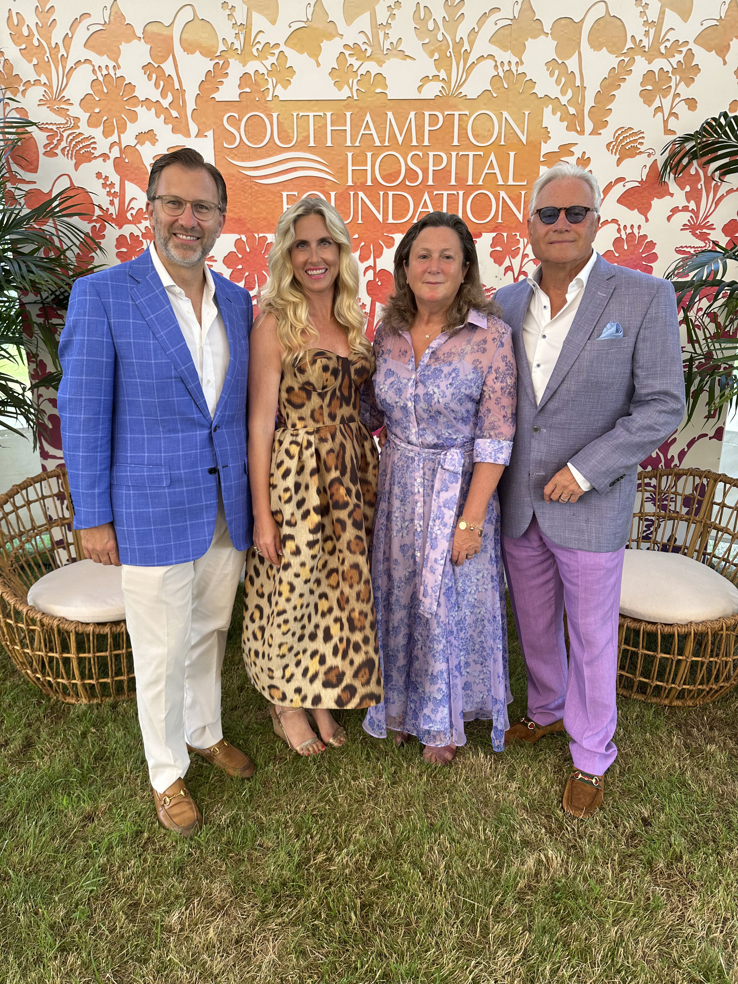 Andrew and Sarah Wetenhall and Elena Ford and Mitchell Seldin at the Hospital Summer Party.  GREGORY D'ELIA