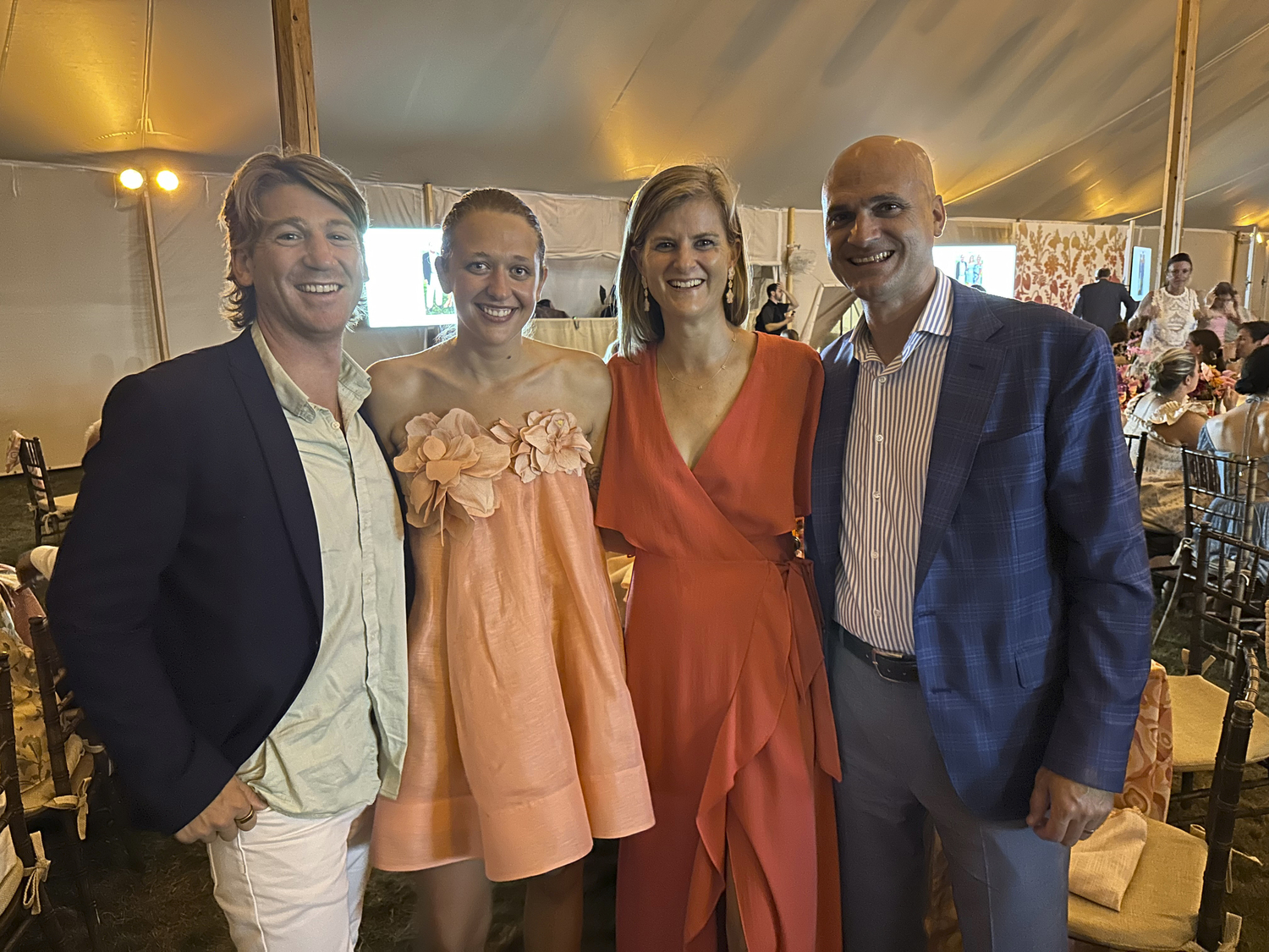 Logan Tupper, Paulina Keszler, Suzie Finneran Hanna and John Hanna Hospital Summer Party.  GREGORY D'ELIA