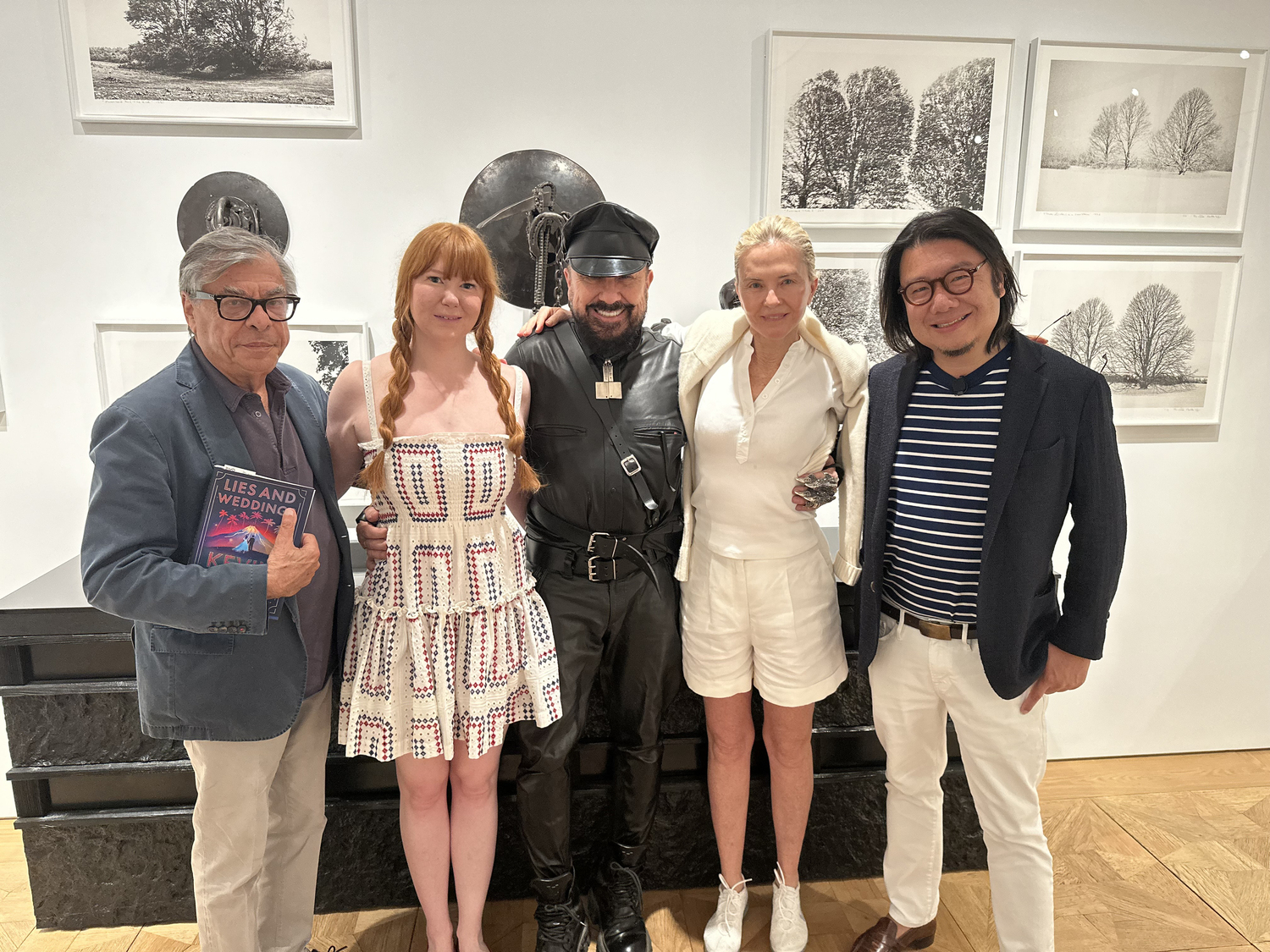 Bob Colacello, Isabelle Marino, Peter Marino, Cornelia Guest and Kevin Kwan at the talk and book signing at the Art Foundation.     GREGORY D'ELIA