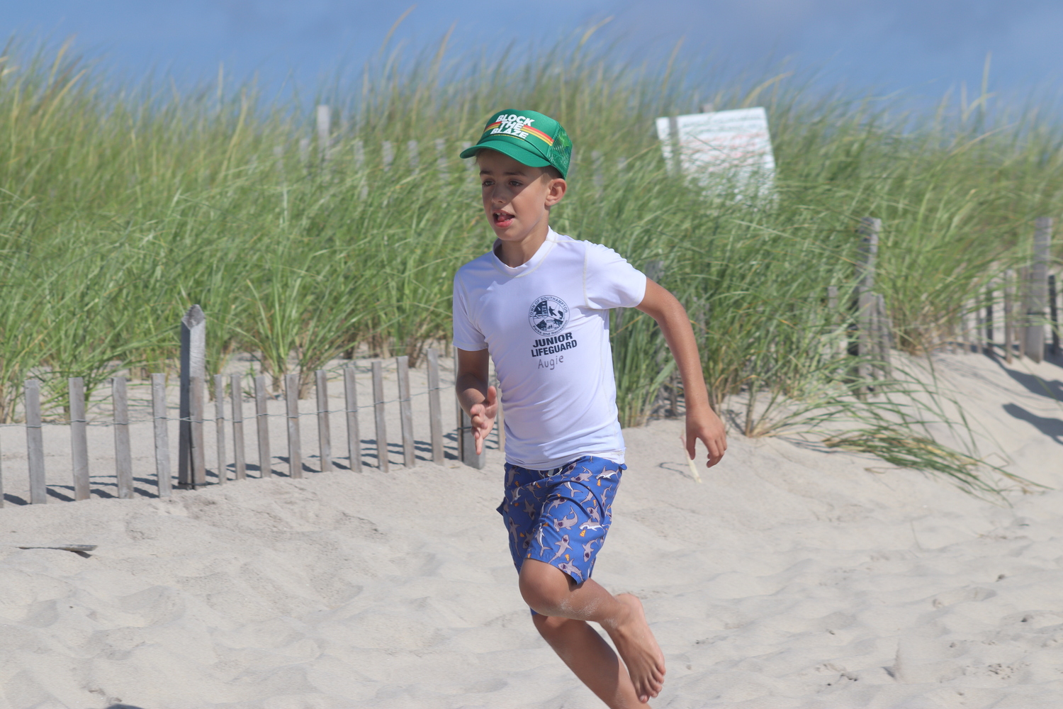 Augie Sanicola of East Quogue in the Nippers competition. CAILIN RILEY