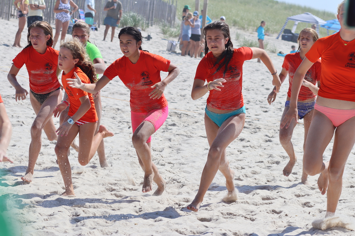 The conditions were challenging on Saturday but the junior lifeguards rose to the occasion. CAILIN RILEY