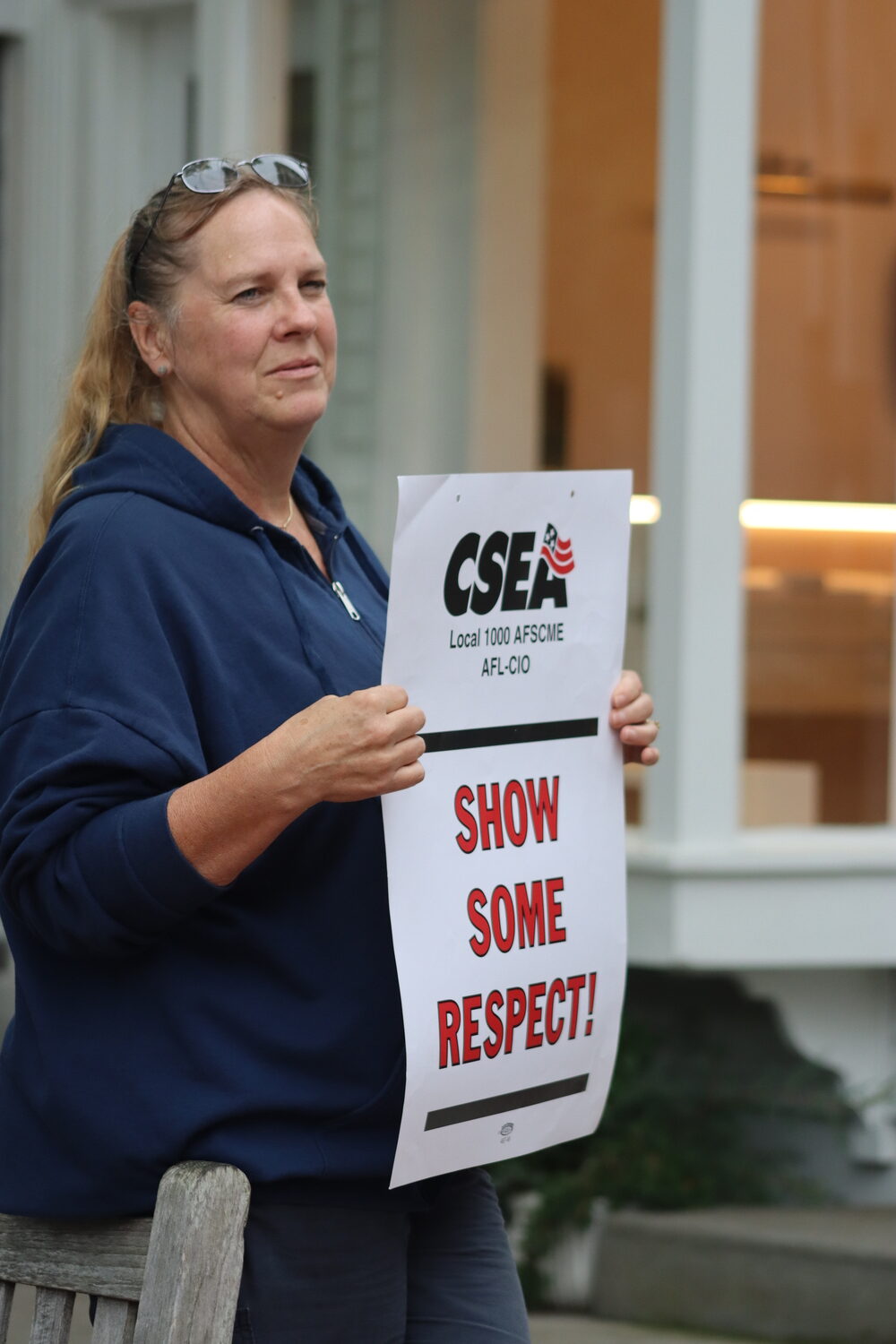 Several CSEA union members employed by Southampton Village, mainly those who work in the building maintenance department, rallied in front of village hall on Thursday, August 8. They feel they have been disrespected by both the current and previous village administrations. Immediately following the rally, they signed a contract that had been first ratified in the spring of 2023. CAILIN RILEY