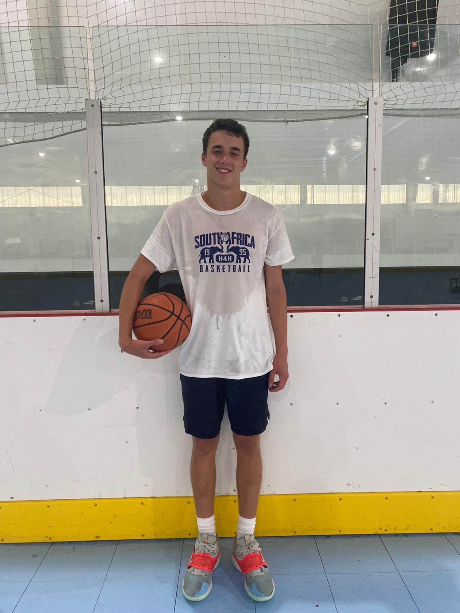 Winner of this year's free-throw shooting contest, with a slice of pizza every day for a year from Fini's Pizza, was Will Szynanski.   COURTESY ANTHONY ALLISON