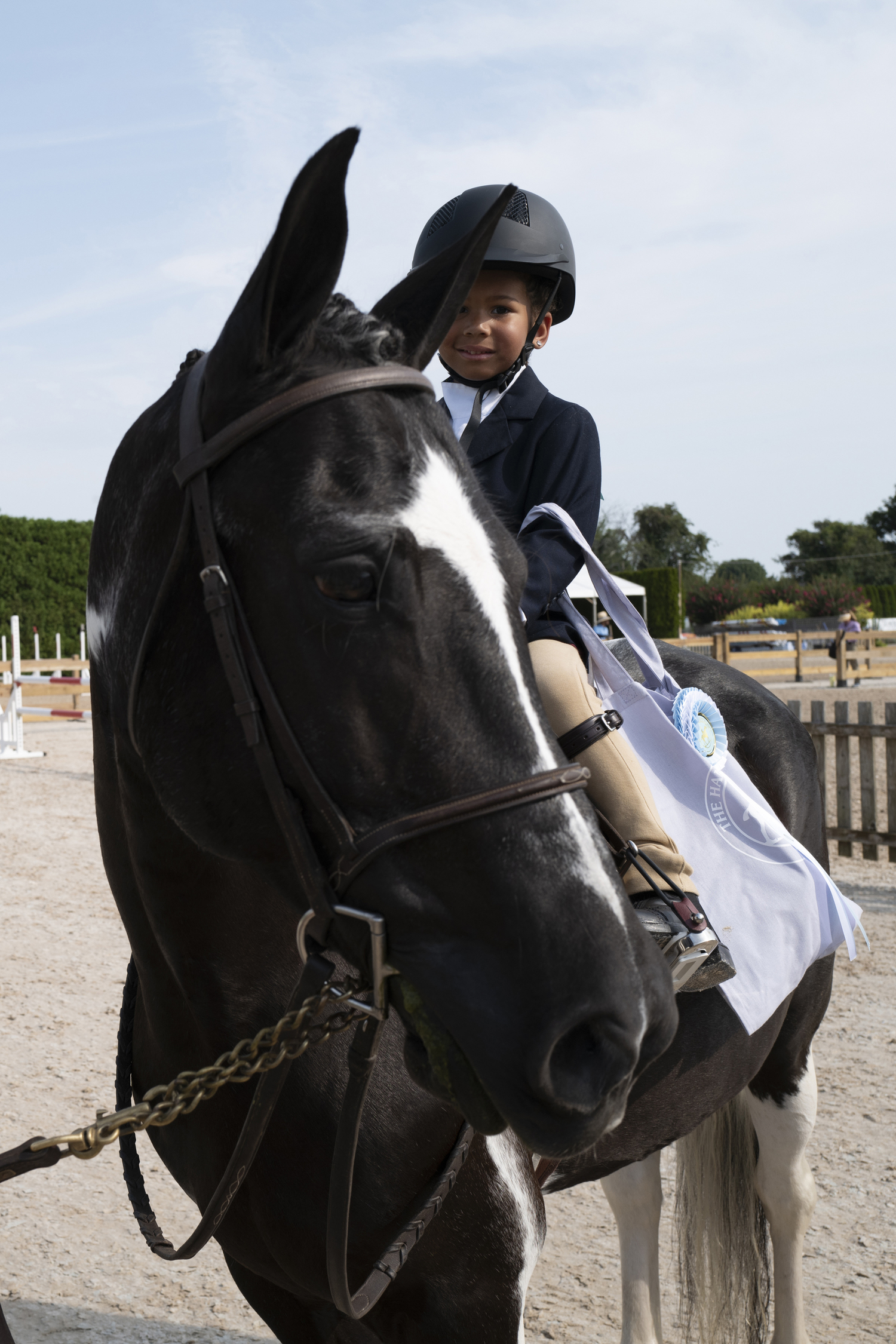 Nova Morsch after a great performance in the leadline class on Sunday.   LORI HAWKINS