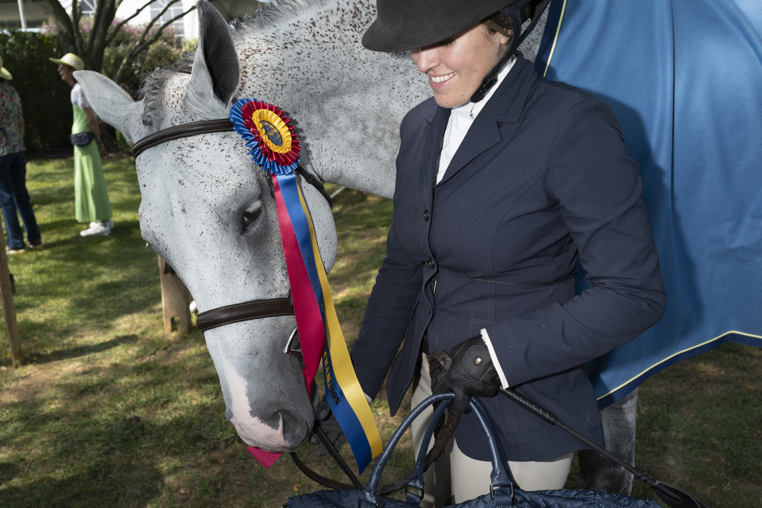 Meghan Knapic and Blue Time won the TuffShed Local Professional Hunter Championship in her sections on Sunday.   LORI HAWKINS