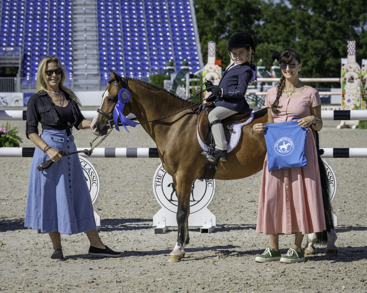 Ines Marteau was the overall winner of last year's leadline division. Her mother, Brianne Goutal-Marteau, also took home a blue ribbon, winning the $10,000 Marders Local Hunter Derby.  MARIANNE BARNETT