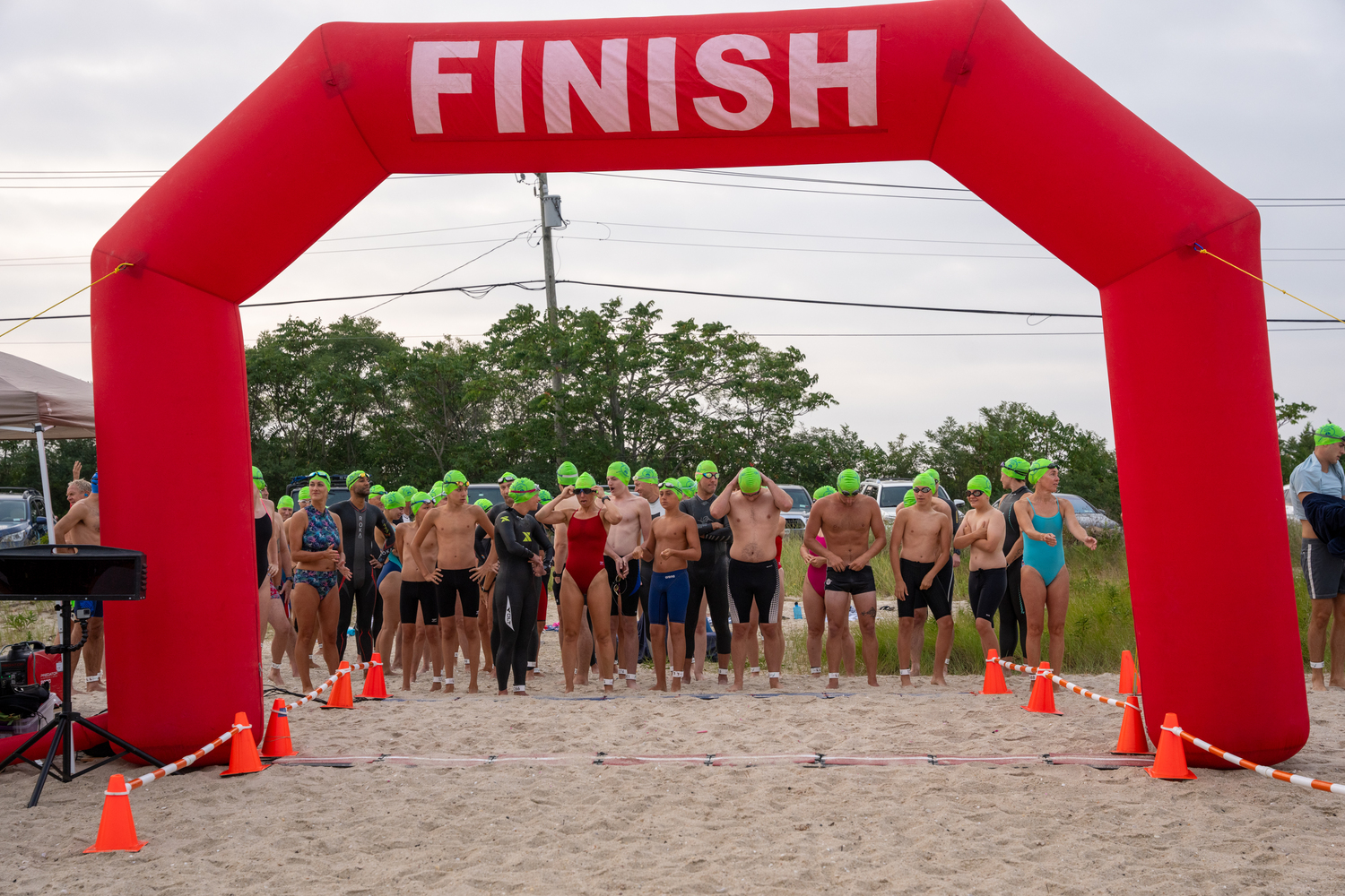 Participants ready to get into the water.  RON ESPOSITO