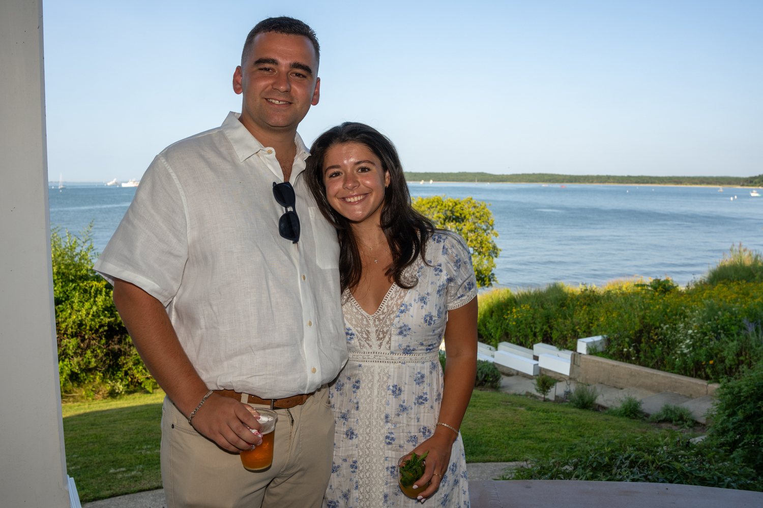 Luke Brennan and Julia Saroni at the Cormaria benefit in Sag Harbor on Saturday evening.  RON ESPOSITO