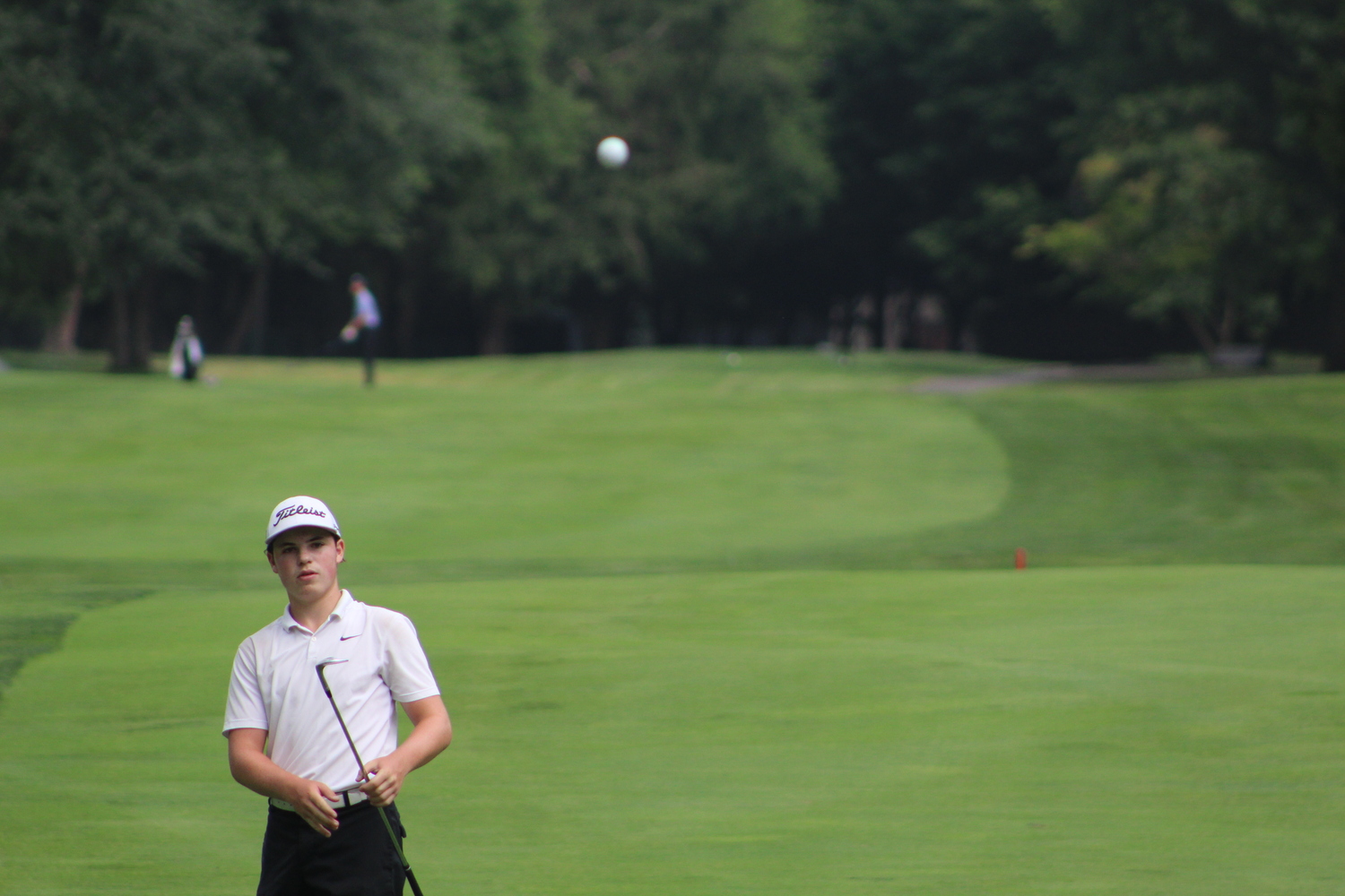 Zach Berger competing at the 56th MGA/MetLife Boys' Championship at White Beeches Golf and Country Club on July 31.  METROPOLITAN GOLF ASSOCIATION