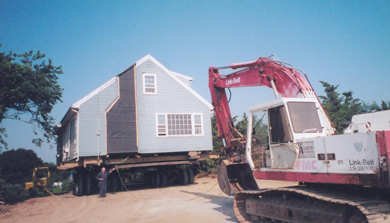 The house being moved in 2007.. COURTESY LEE FOSTER