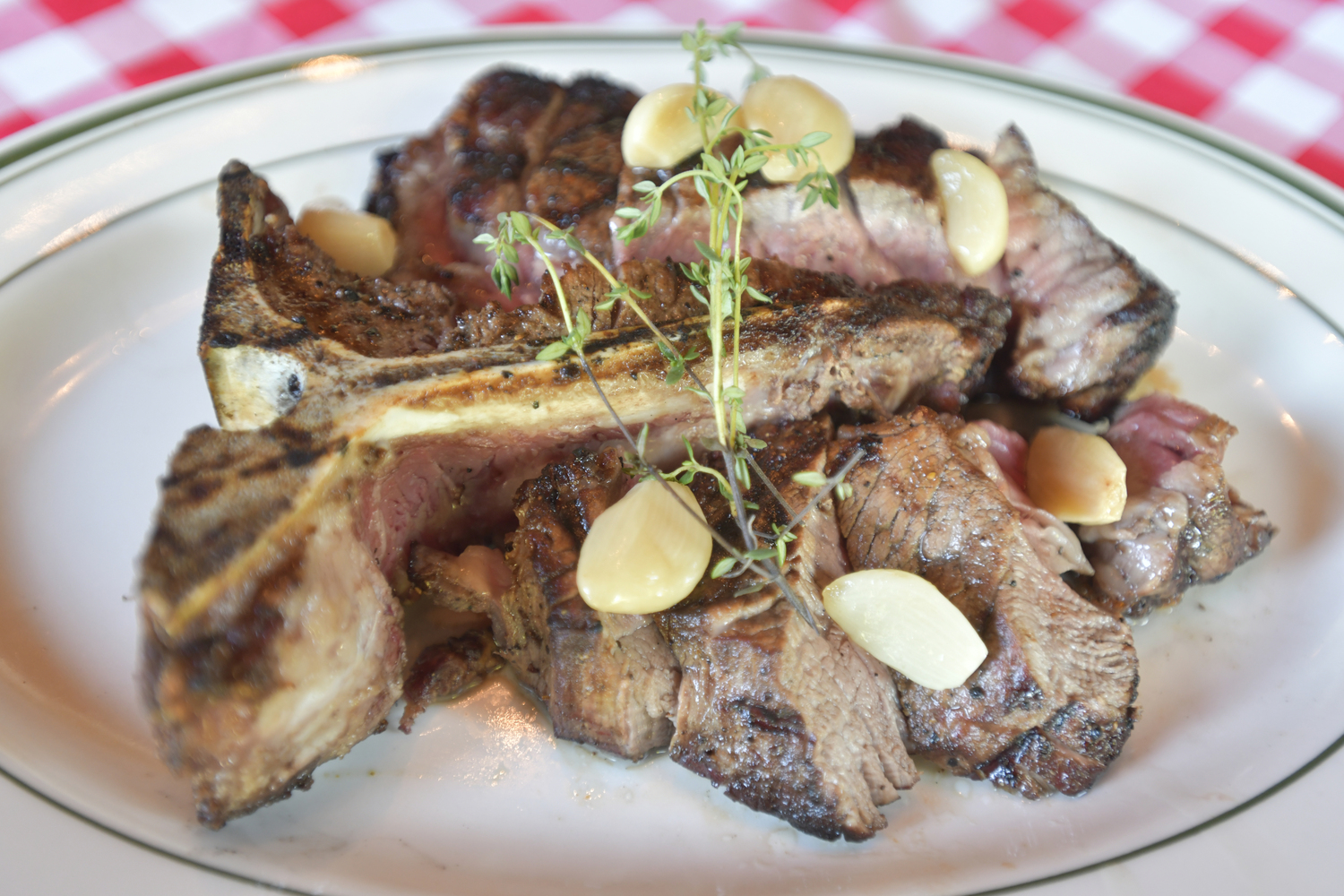 The porterhouse  steak at the Old Stove Pub.  DANA SHAW