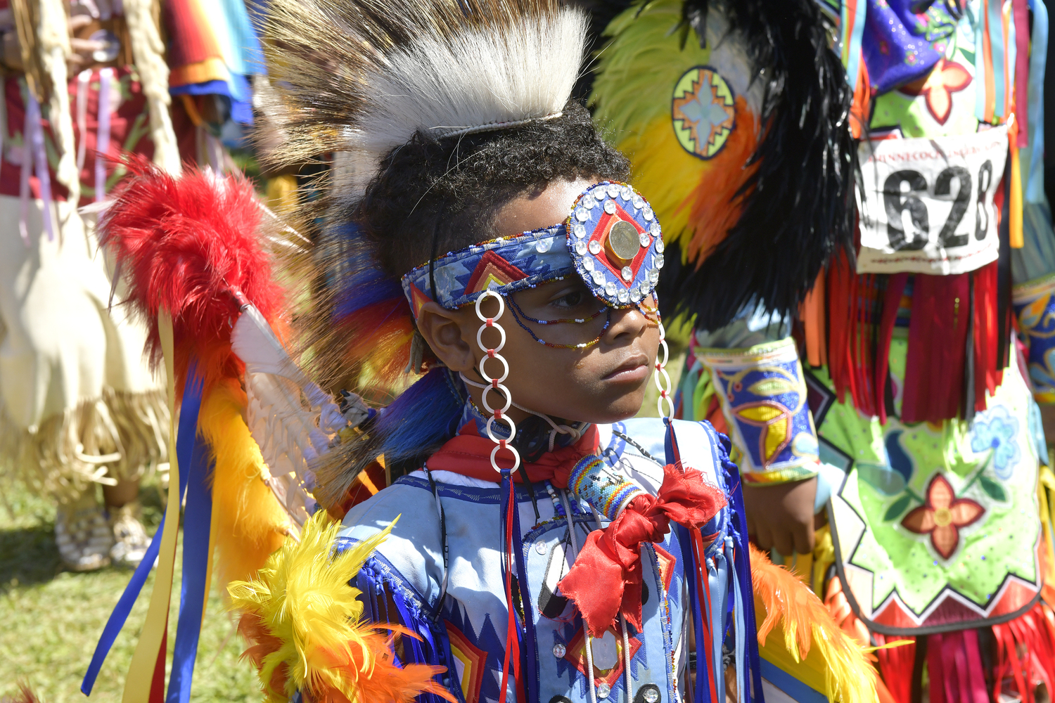 The Grand Entry of the 78th annual Shinnecock Powwow on Saturday.