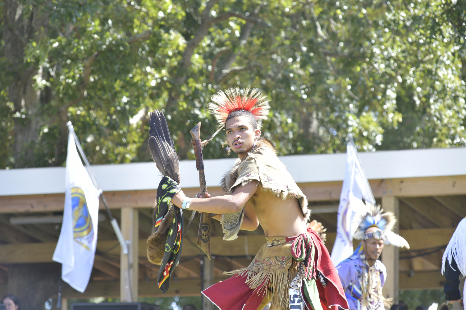 The Grand Entry of the 78th annual Shinnecock Powwow on Saturday.