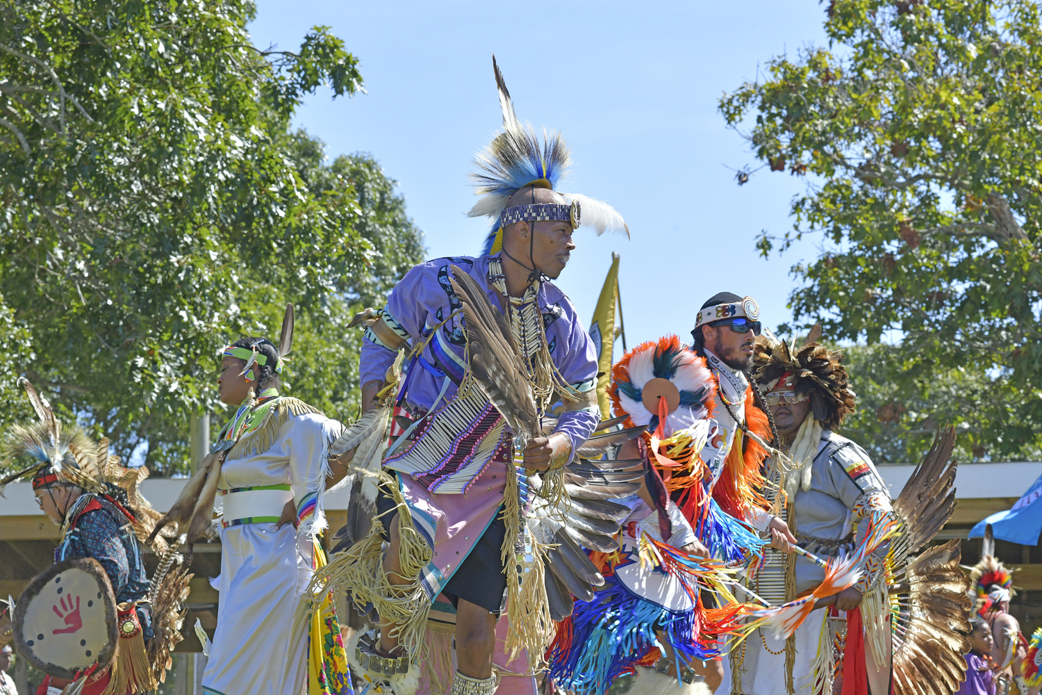 The Grand Entry of the 78th annual Shinnecock Powwow on Saturday.