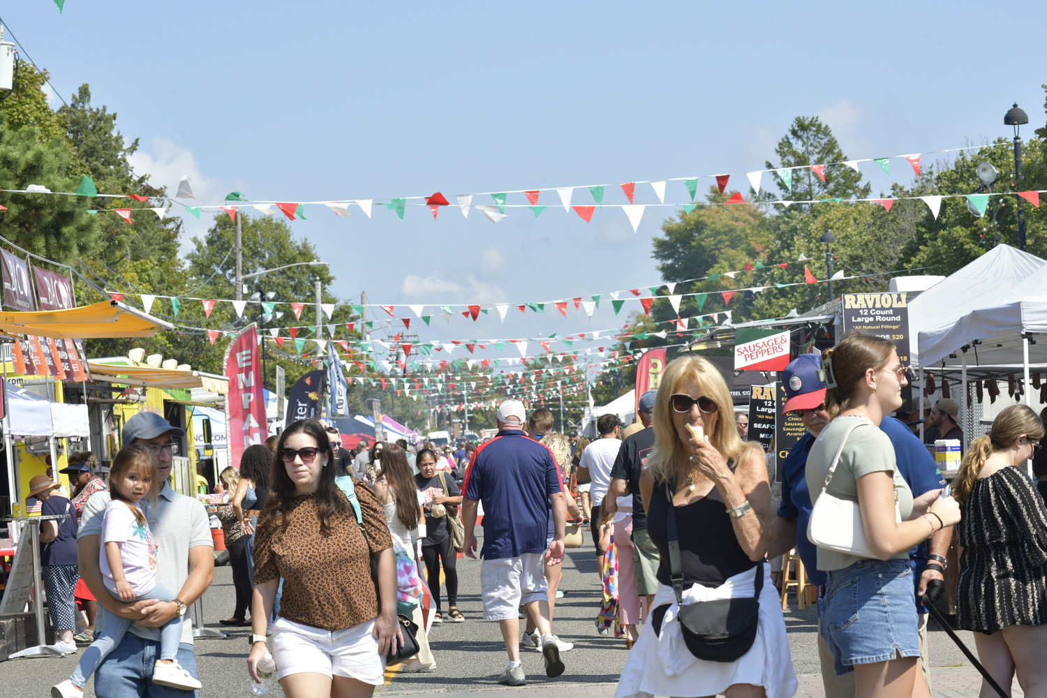 The crowd at the San Gennaro Feast of the Hamptons on Saturday.