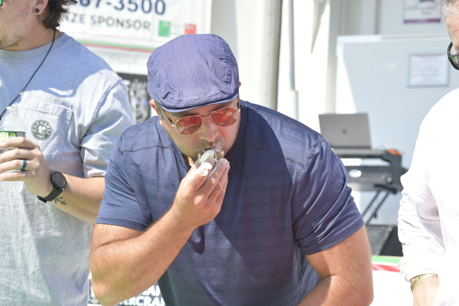 Cannoli eating contest winner Christopher Paulucci.