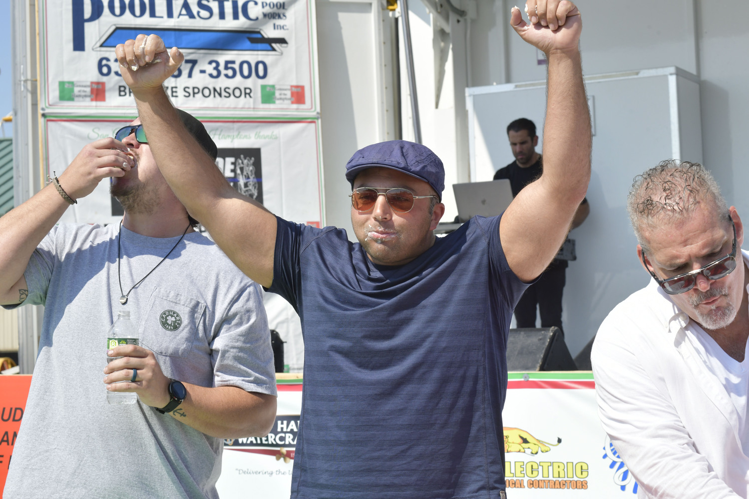 Cannoli eating contest winner Christopher Paulucci.