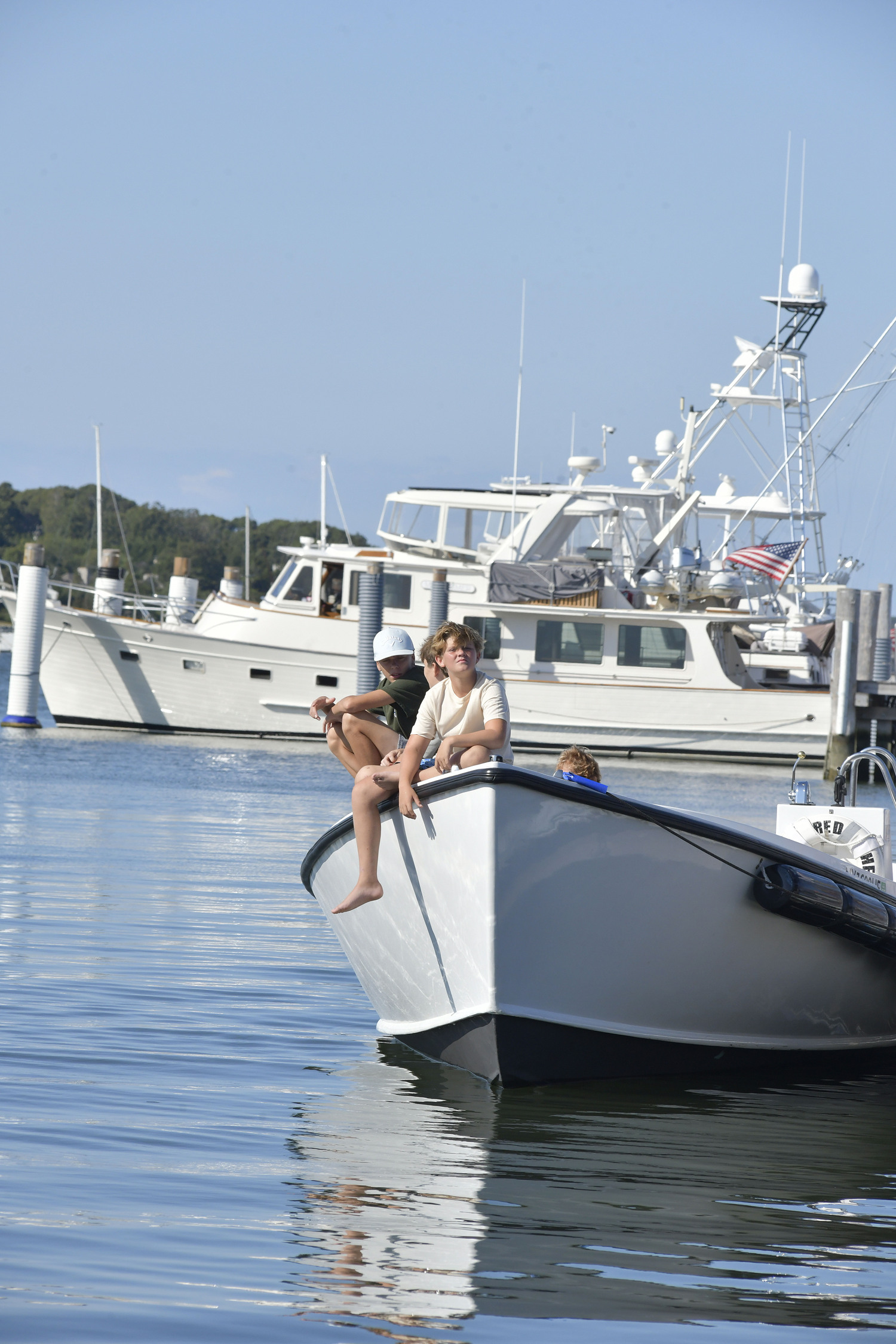 Watching the Whaleboat Races on Sunday afternoon.   DANA SHAW