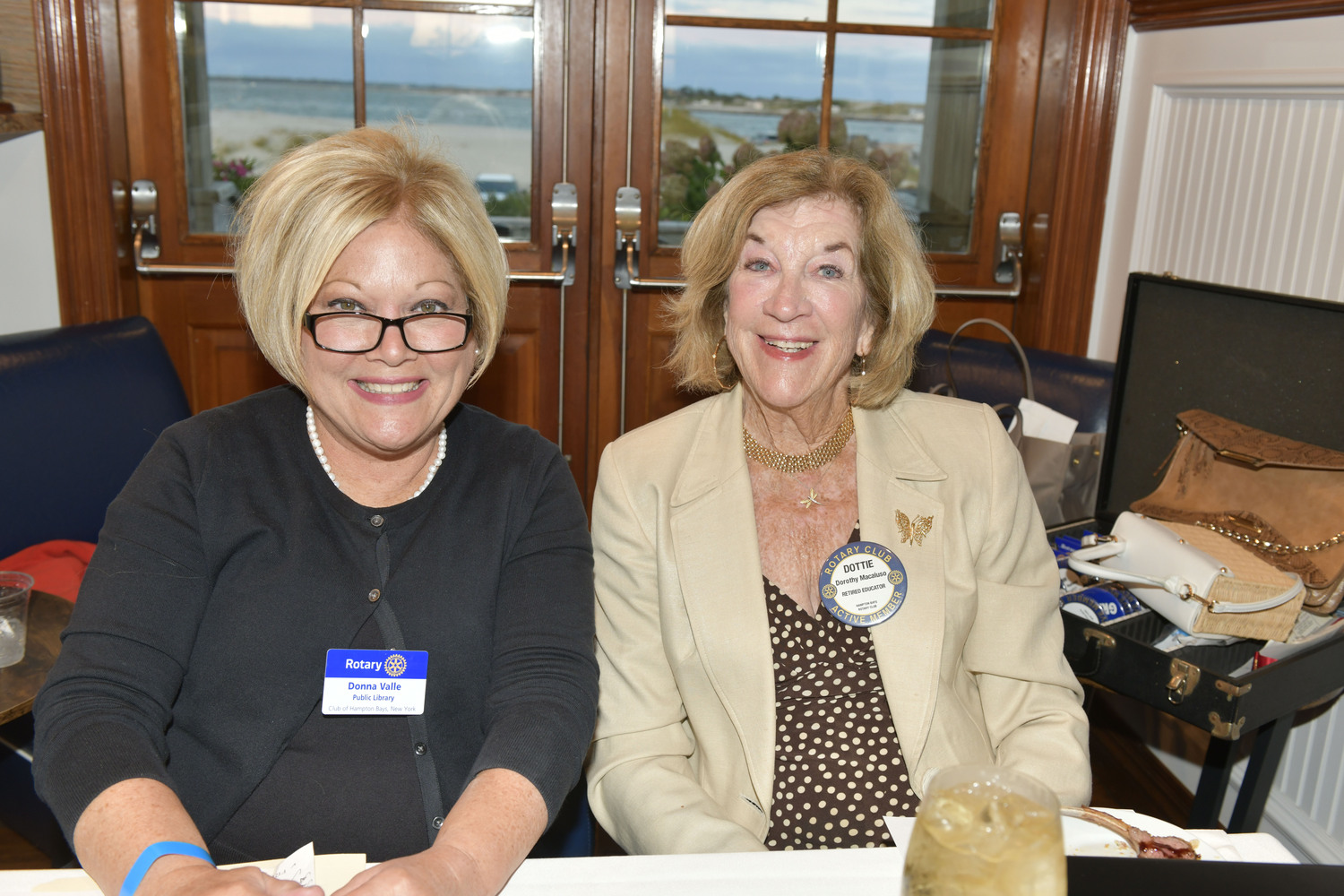 Donna Valle and Dottie Macaluso at the Hampton Bays Rotary Club’s 17th Annual “Autumn Evening by the Sea” Fundraiser at Oakland's on September 19.  DANA SHAW