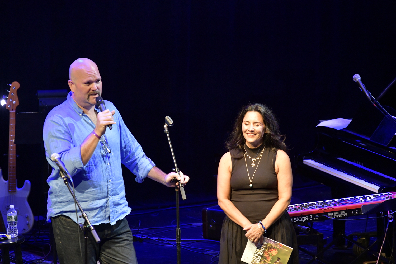 Kerry Farrell and Kelly Dodds at the Bays Street Theater on Friday night.  DANA SHAW