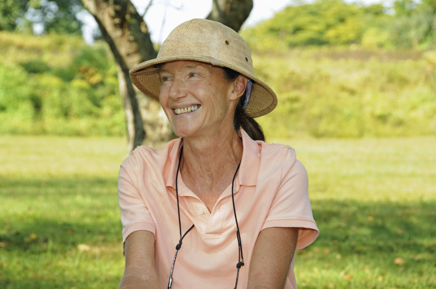 Beekeeper Mary Woltz of the Bees Needs spoke about bees and beekeeping on Saturday morning at Quail Hill Farm in Amagansett followed by a demonstration.   RICHARD LEWIN