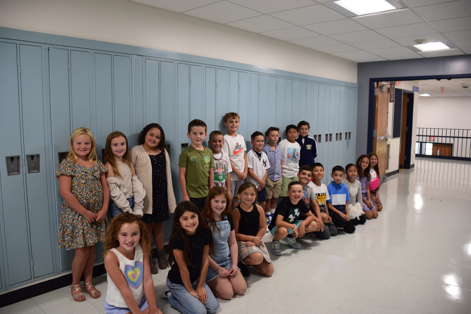 Eastport Elementary School third graders took a tour of their school on the first day of school, September 4. COURTESY EASTPORT-SOUTH MANOR SCHOOL DISTRICT