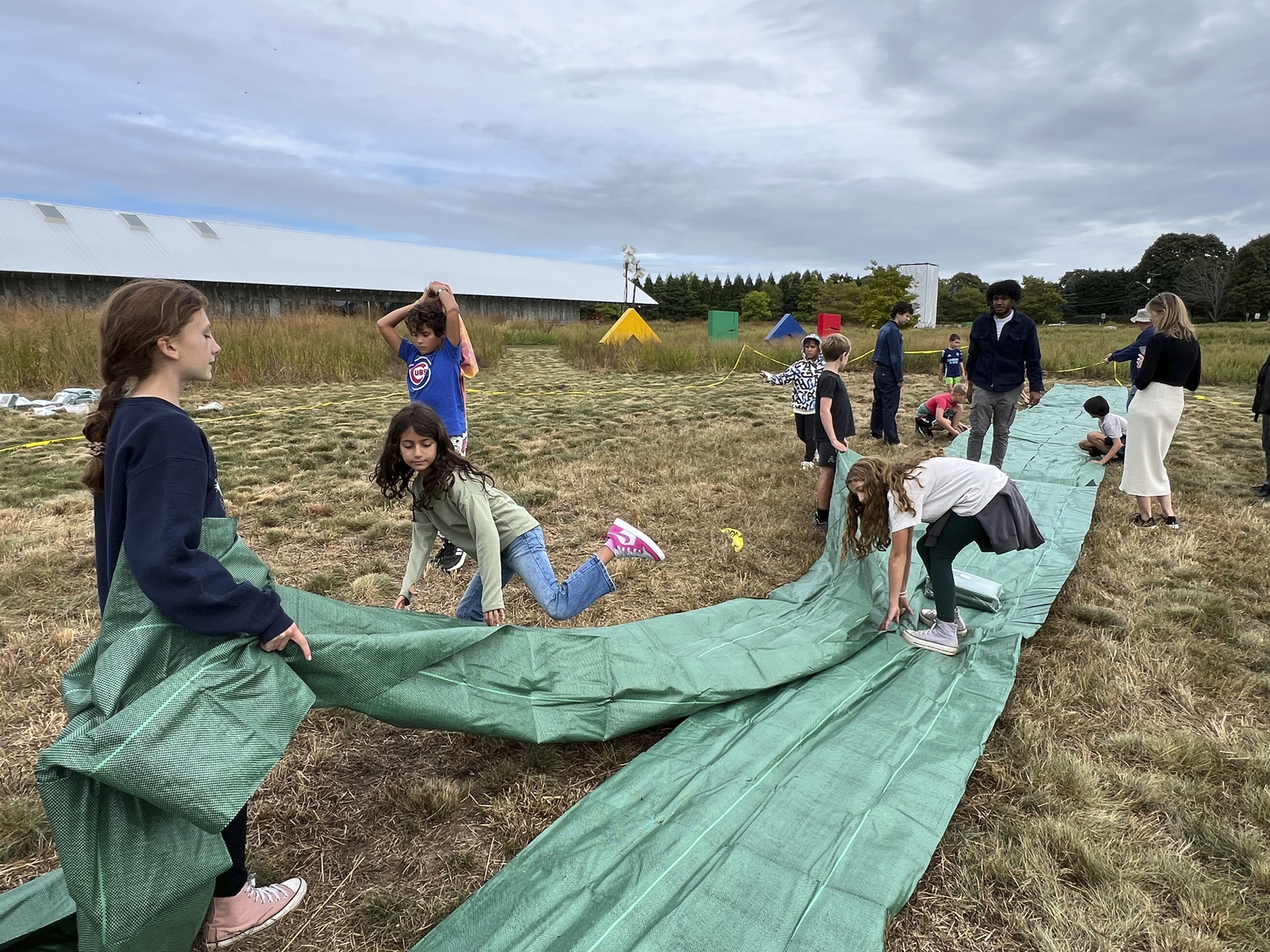 Under the direction of land art pioneer Alan Sonfist students from the Hayground School began work on a two-year-long, eco-art project in the museum’s front meadow. Titled 