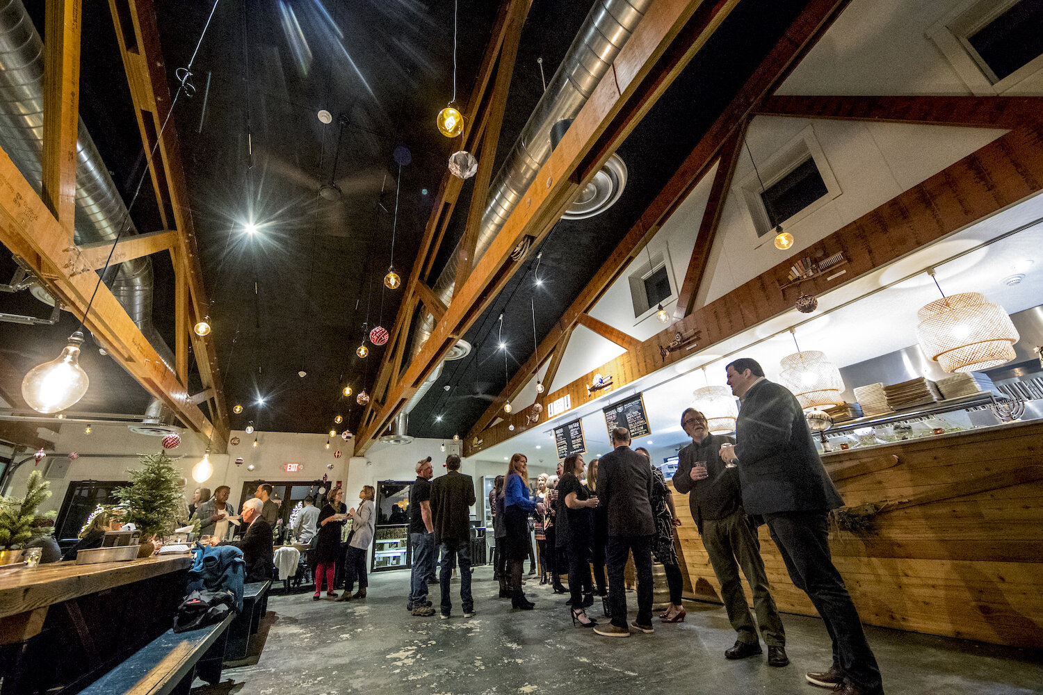 The interior of Greenport Harbor Brewing Co. in Peconic.    Courtesy Greenport Harbor Brewing Co.