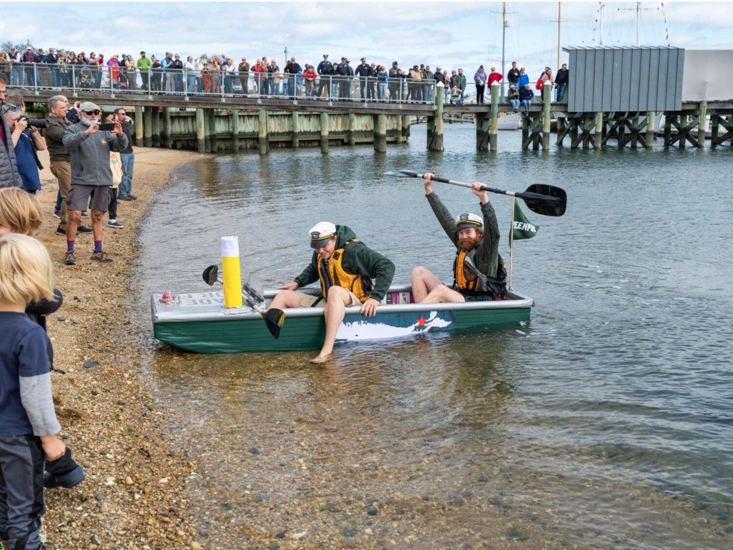 Greenport Harbor Brewing Co. team representing at the Greenport Maritime Festival.         Courtesy Greenport Harbor Brewing Co.