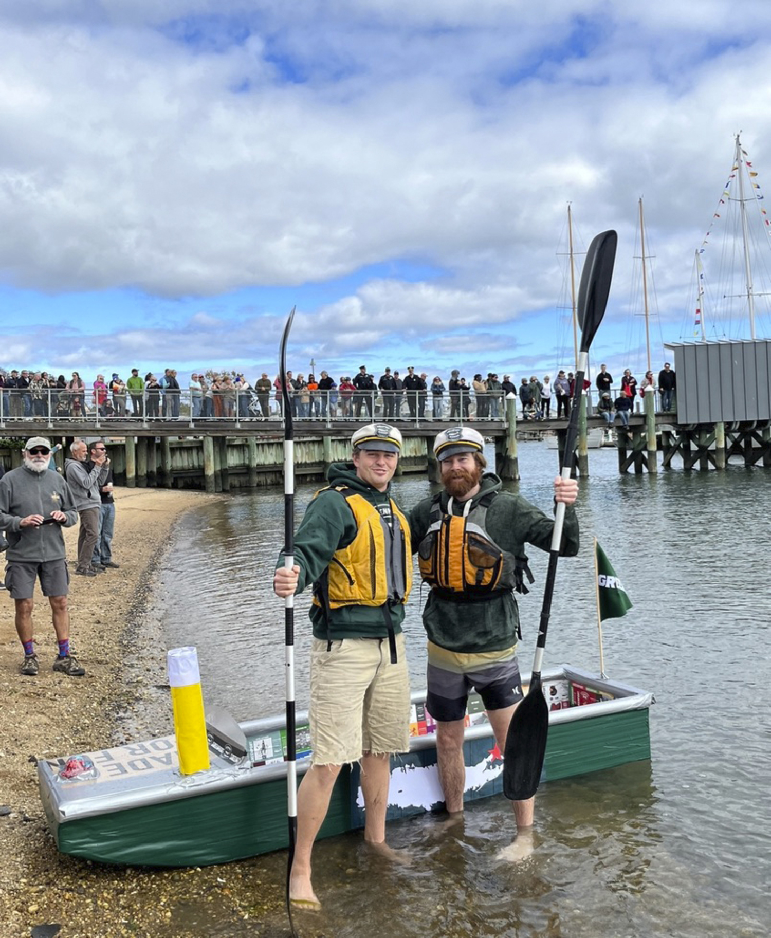 Greenport Harbor Brewing Co. team representing at the Greenport Maritime Festival.    Courtesy Greenport Harbor Brewing Co.