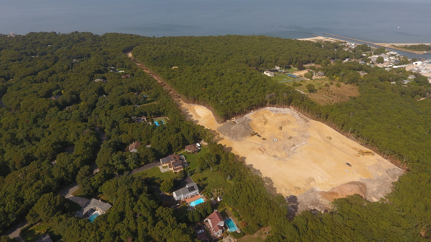 Southampton Town officials met with members of the Shinnecock Nation last week about the ongoing construction of a gas station between Newtown Road and Sunrise Highway. The town has hired a Washington D.C. attorney who specializes in federal land use matters, a possible step toward litigation.