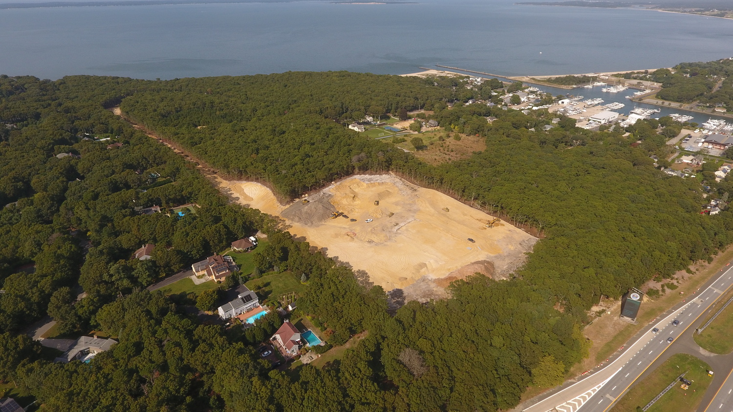 Southampton Town officials met with members of the Shinnecock Nation last week about the ongoing construction of a gas station between Newtown Road and Sunrise Highway. The town has hired a Washington D.C. attorney who specializes in federal land use matters, a possible step toward litigation.