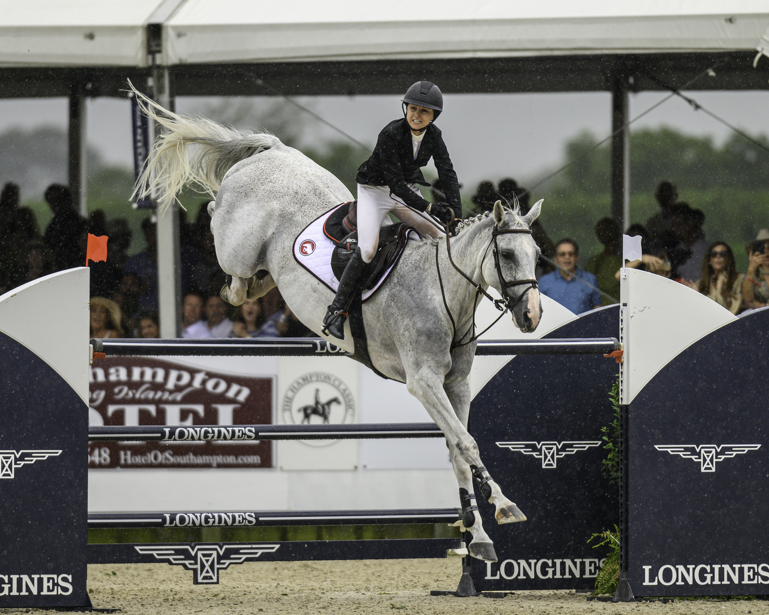 Georgina Bloomberg rode clear but was kept out of the jump-off with two time faults. MARIANNE BARNETT