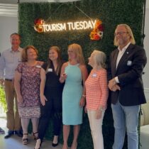 Local business owners and members Discover Long Island gathered at the Southampton Inn on Tuesday to announced the re-branding of 