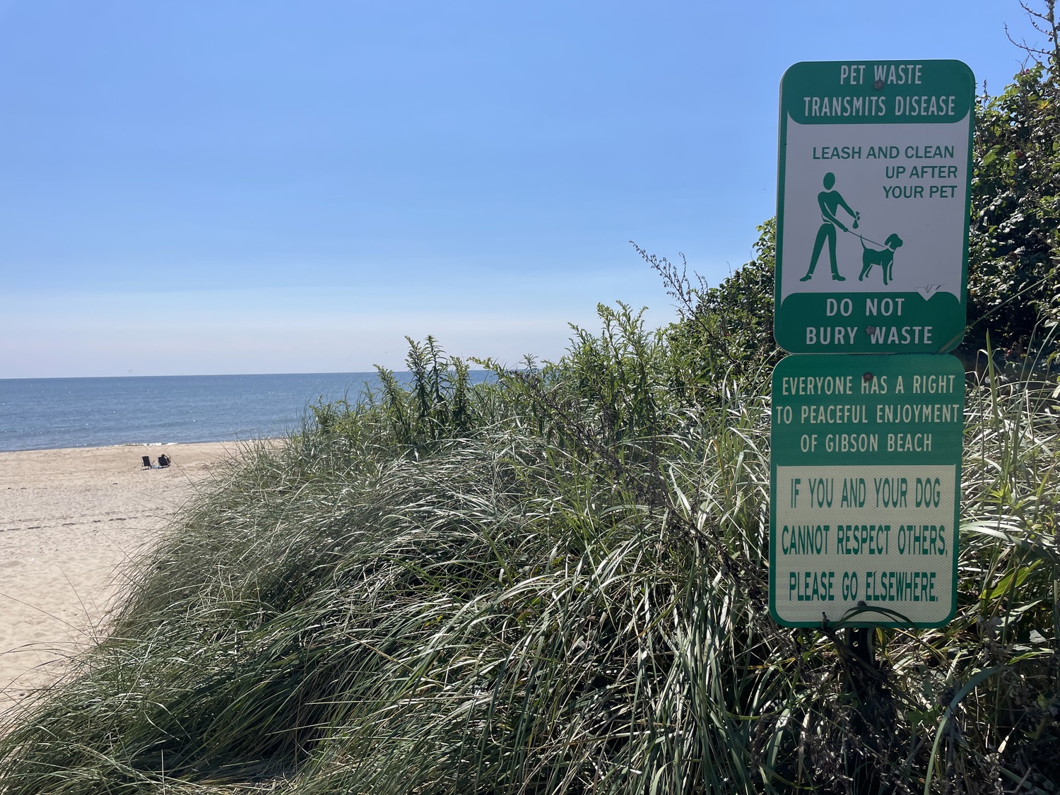 Gibson Lane Beach will remain open to Southampton Town residents even as Sagaponack Village will take over maintenance of the beach from the town. CAILIN RILEY