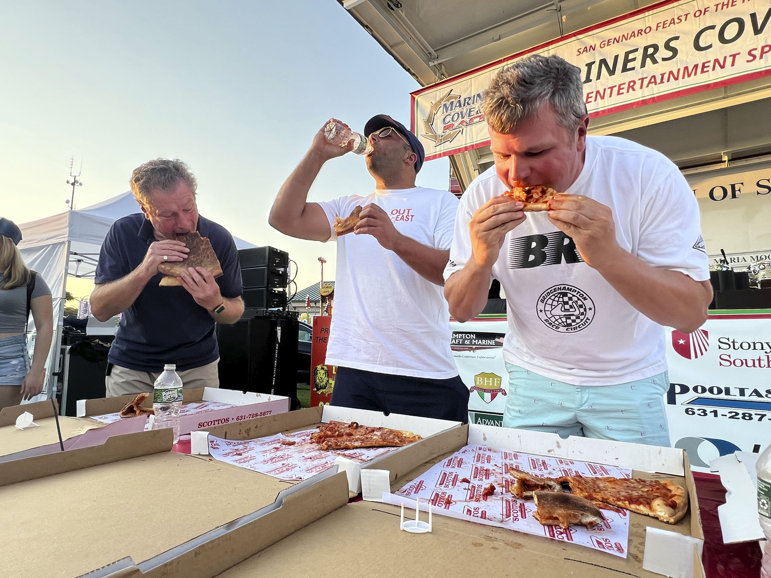 Chris Scull of Hampton Bays, Christopher Paulucci of Setauket and Ryan 