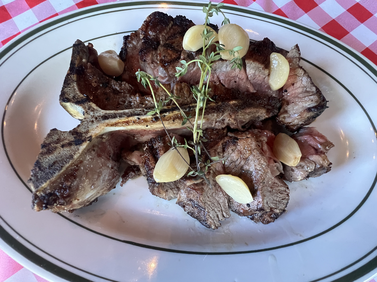 The porterhouse  steak at the Old Stove Pub.  DANA SHAW