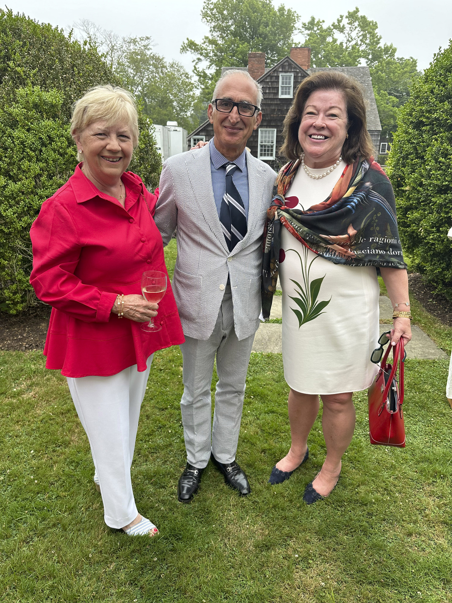 Ellen Welsh, Siamak Samii and Isolde O'Hanlon at the Halsey House Gala.  GREGORY D'ELIA