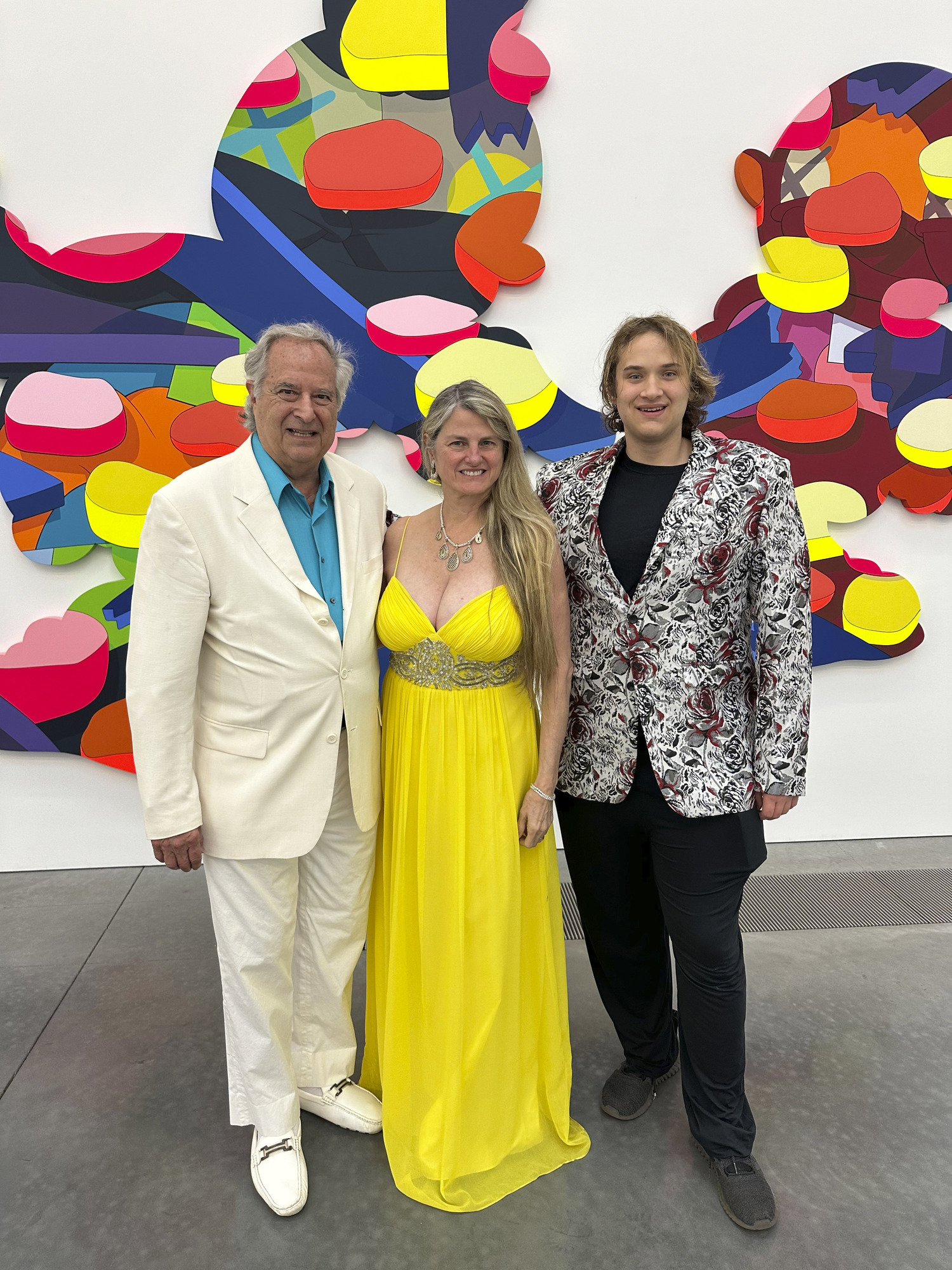 Stewart Lane and Bonnie Comley with Frankie Lane at the Parrish Art Museum Gala.   GREGORY D'ELIA