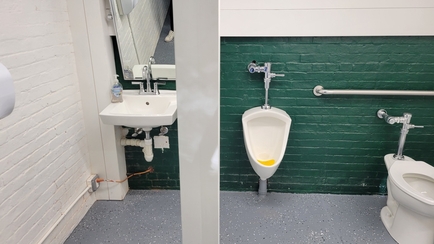 Brand new bathrooms were constructed at the Mashashimuet Park grandstand, part of the improvements funded directly from the 5K race.  DREW BUDD