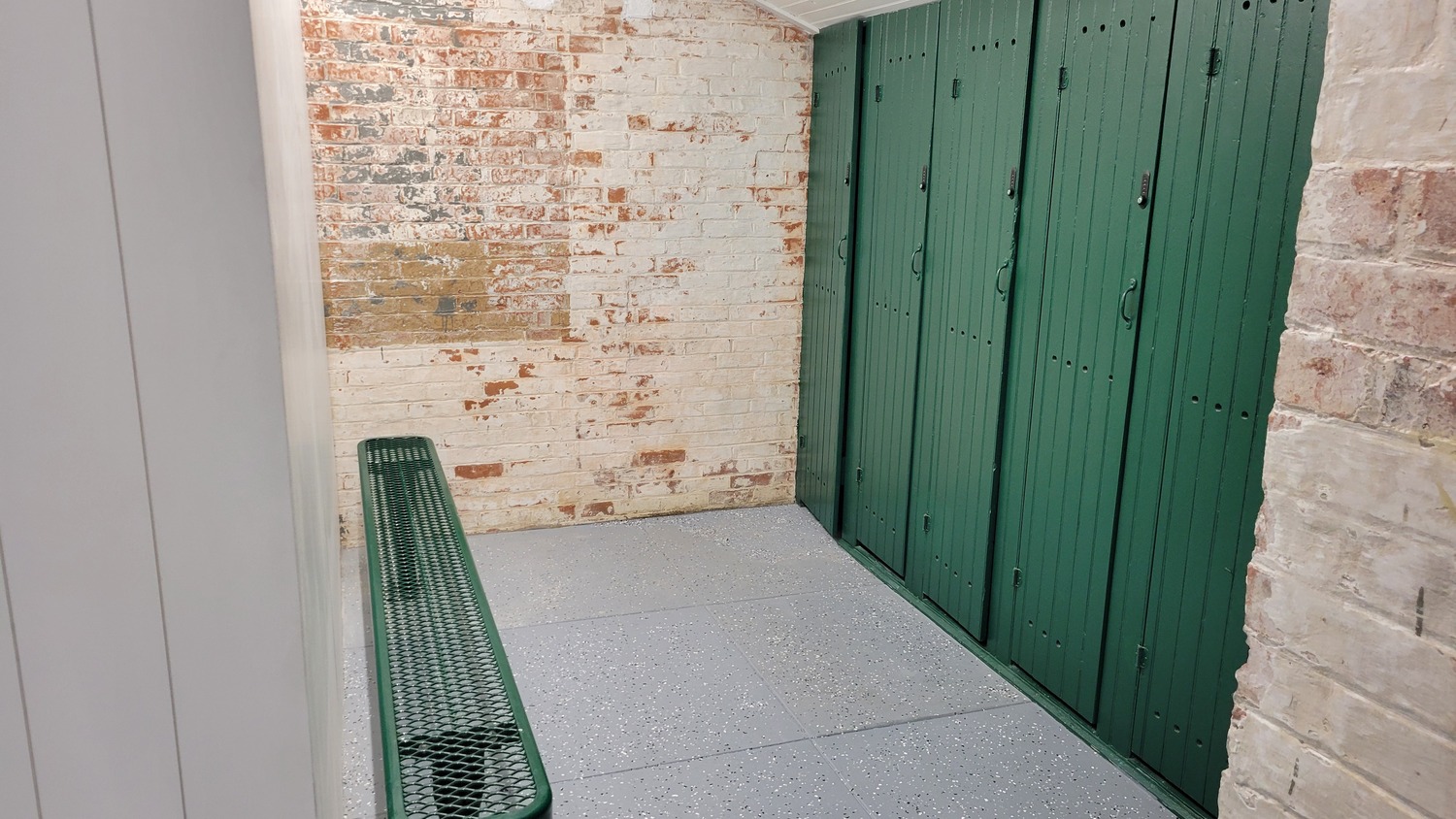 Funds from the Mashashimuet Park Friends and Family 5K go directly toward improvements on the grounds. The brand new locker rooms located behind the grandstand is a direct result of those funds from last year's race.  DREW BUDD