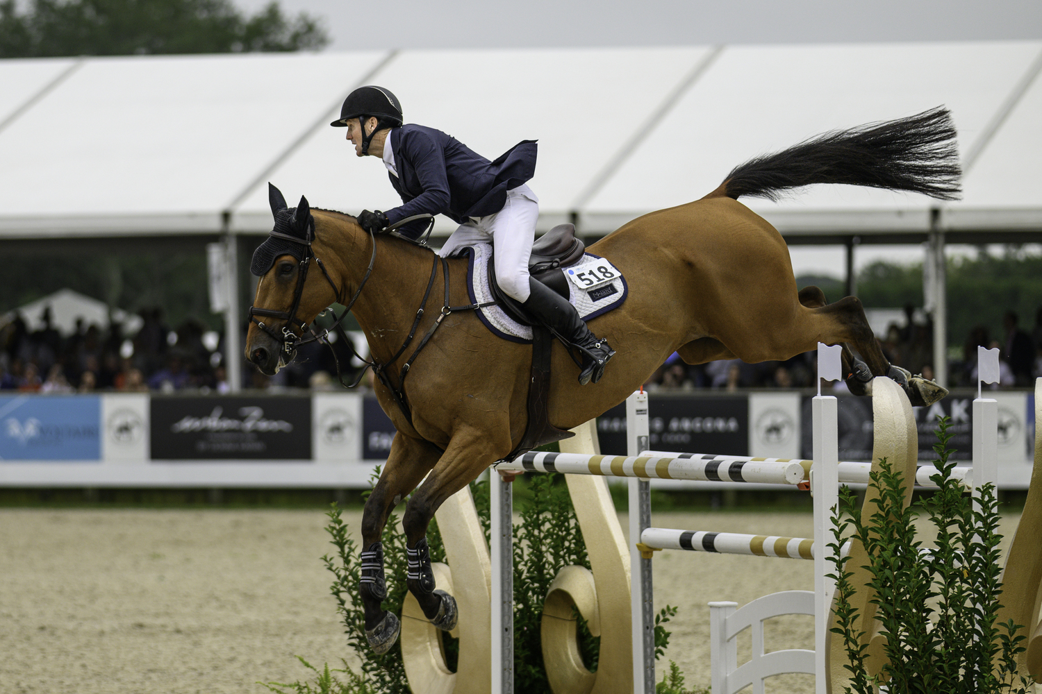 McLain Ward rode last in the jump-off with his mount, High Star Hero, but had rails down at the last two fences, preventing him from winning what would have been his eighth Grand Prix win at the Classic. MARIANNE BARNETT