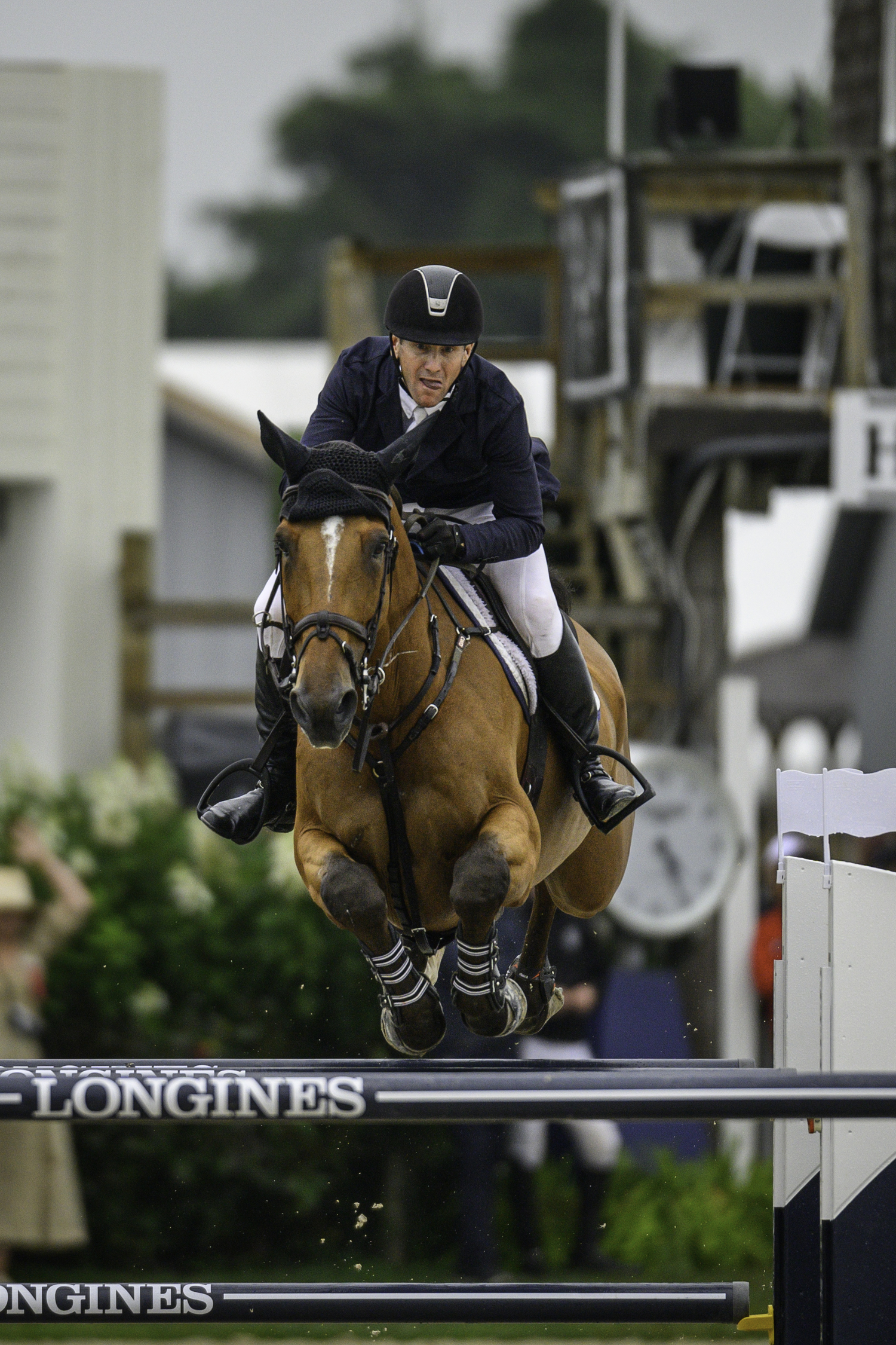 McLain Ward and High Star Hero in the jump-off. MARIANNE BARNETT