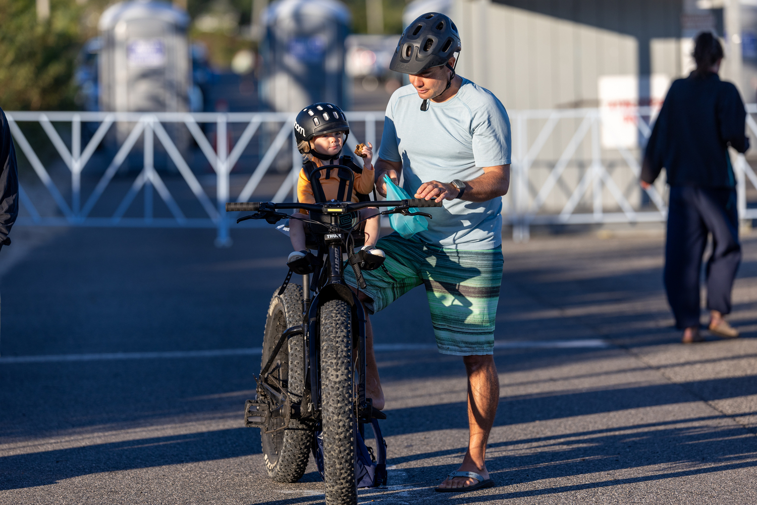 A triathlete in the making.  RON ESPOSITO