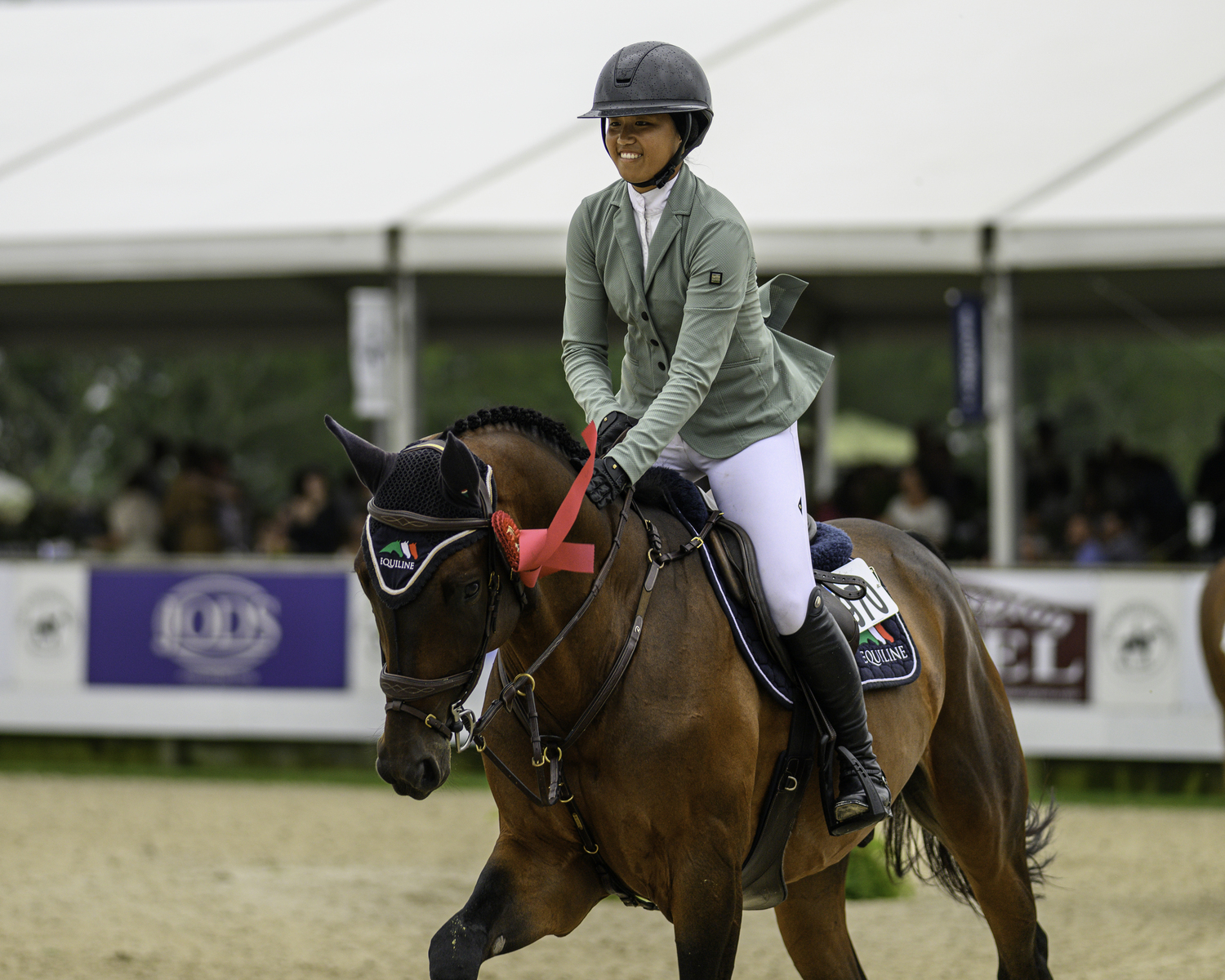 Mimi Gochman rode double clear with her mount, Inclen BH, to finish second on her 20th birthday. MARIANNE BARNETT